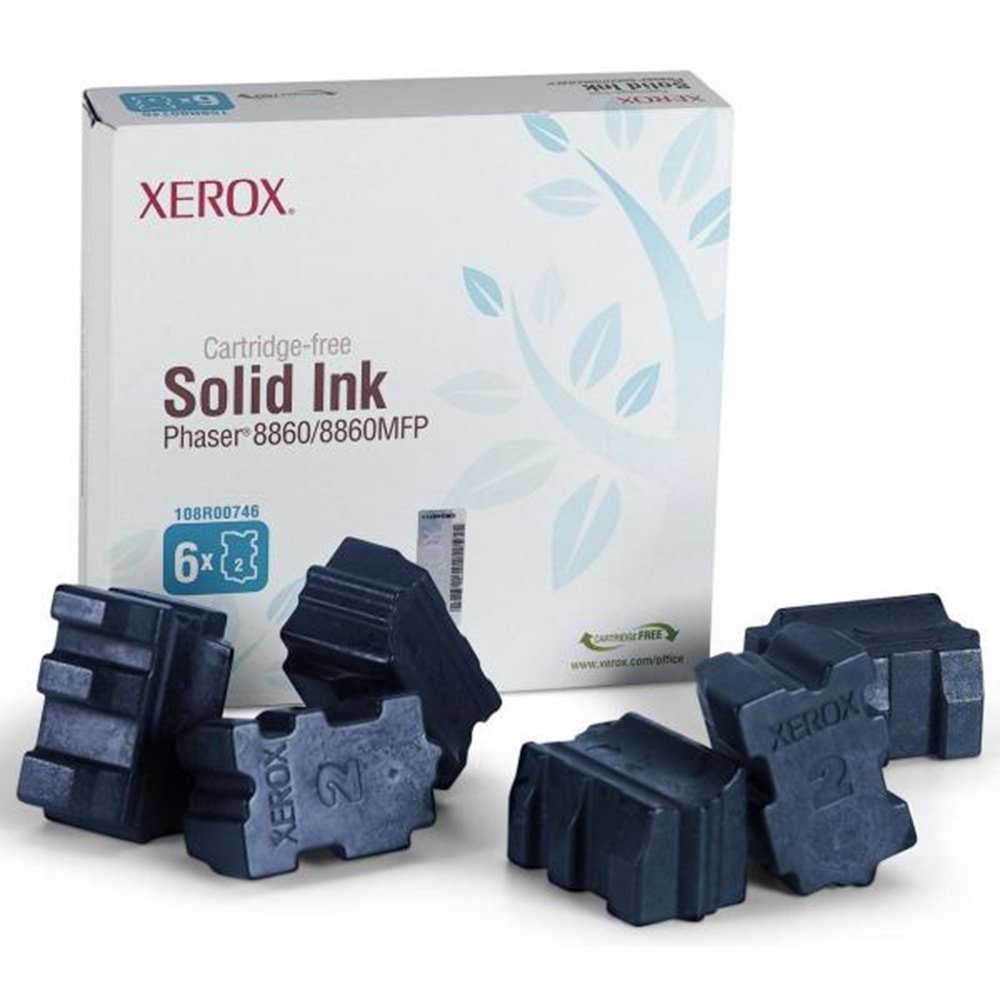 XEROX 108R00817 8860W MAVİ KATI MÜREKKEP 6LI ORJİNAL 14.000 SAYFA