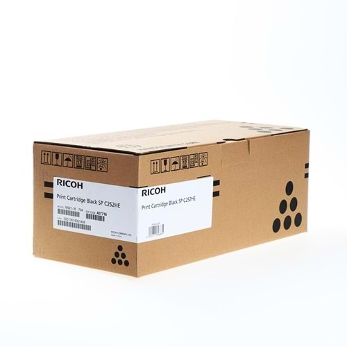 RICOH 407716 SP-C252/262 YÜKSEK KAPASİTE SİYAH TONER ORJİNAL 6.500 SAYFA