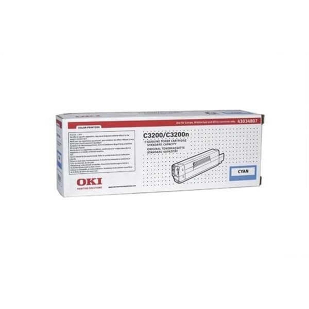 OKI 43034815 C3200 MAVİ TONER ORJİNAL 1.500 SAYFA