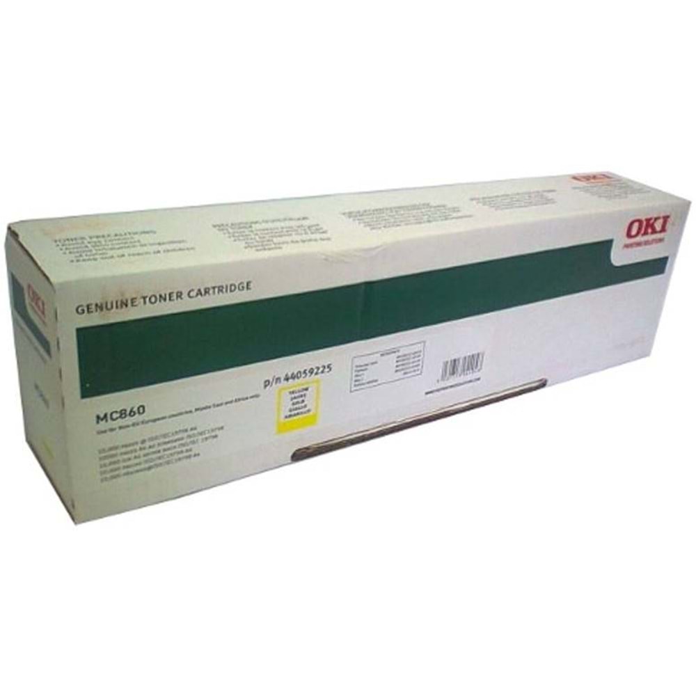OKI 44059225 MC-860 SARI TONER ORJİNAL 10.000 SAYFA