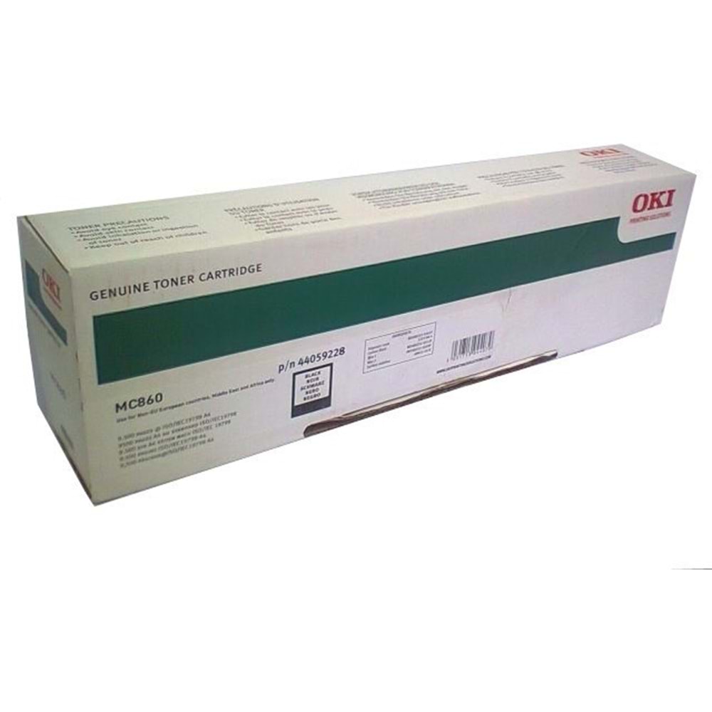 OKI 44059228 MC-860 SİYAH TONER ORJİNAL 9.500 SAYFA