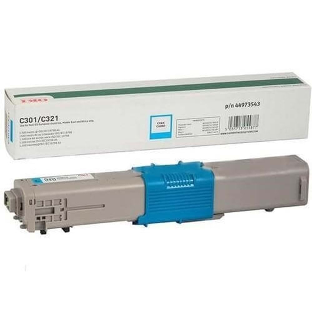 OKI 44973543 C301/321/MC342 MAVİ TONER ORJİNAL 1.500 SAYFA