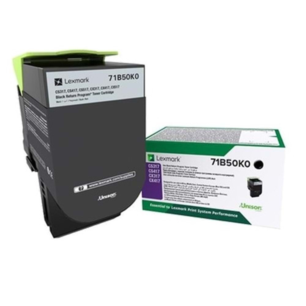 LEXMARK 71B50K0 CS - CX 317/417/517 SİYAH TONER ORJİNAL 3.000 SYF