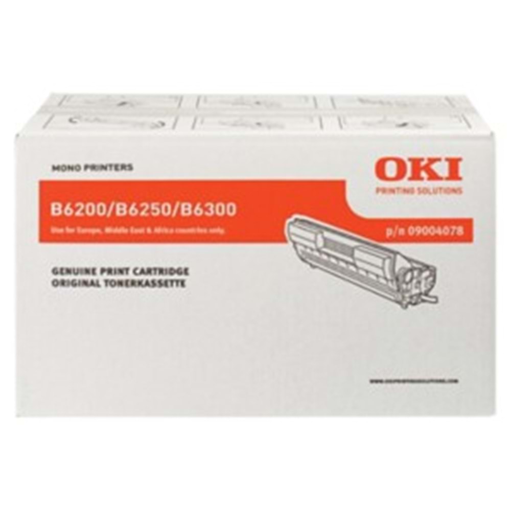OKI 9004078 B6200/6250/6300 SİYAH TONER ORJİNAL 10.000 SAYFA