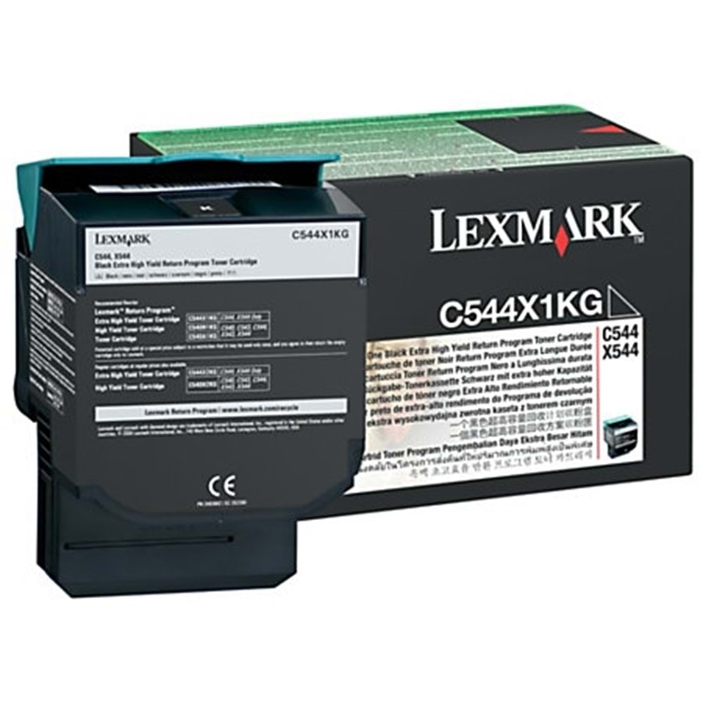 LEXMARK C544X1KG C-X 544/546/548 SİYAH TONER ORJİNAL 6.000 SAYFA