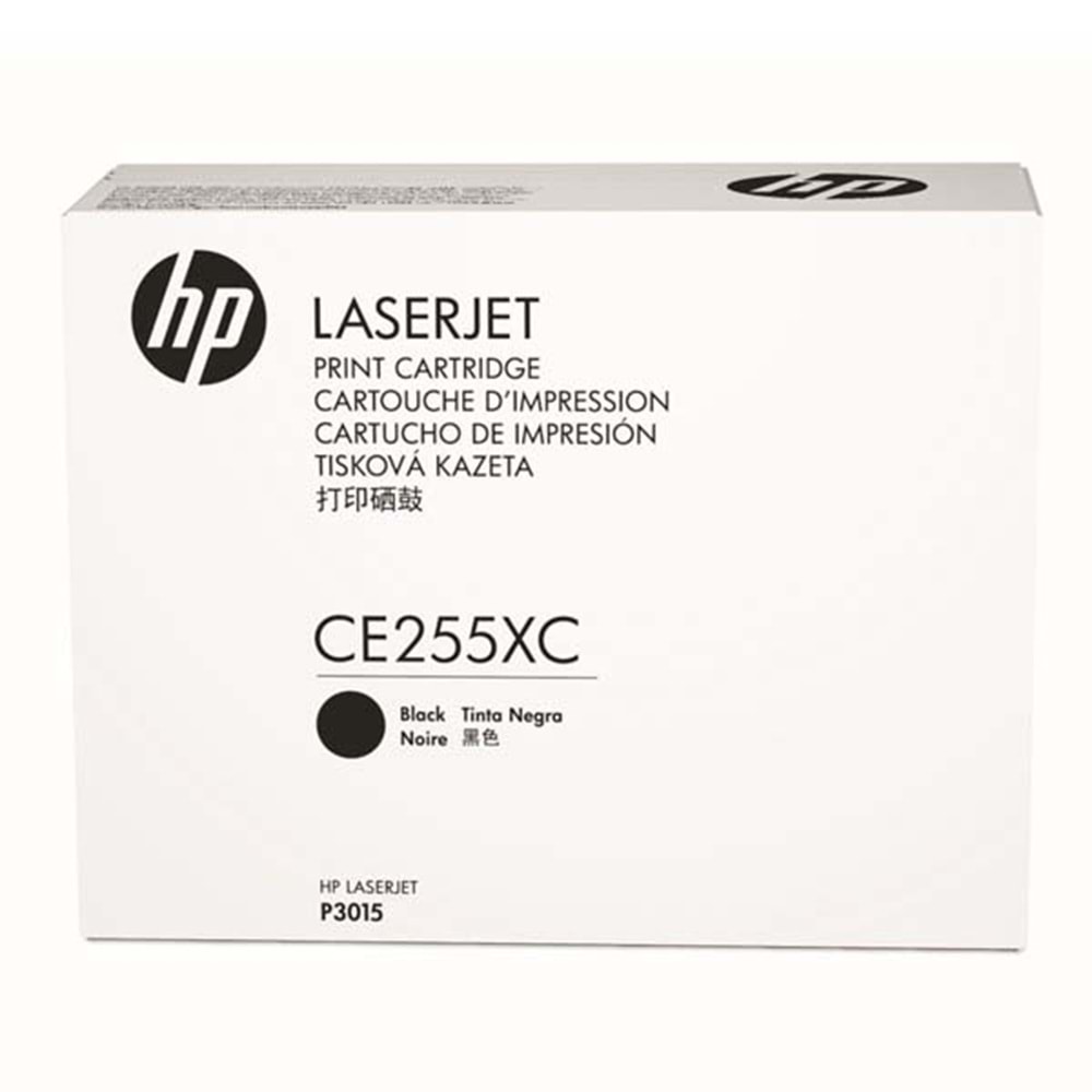HP CE255XC (55X) P3015D/500/525/521 SİYAH TONER ORJİNAL 12.000 SAYFA