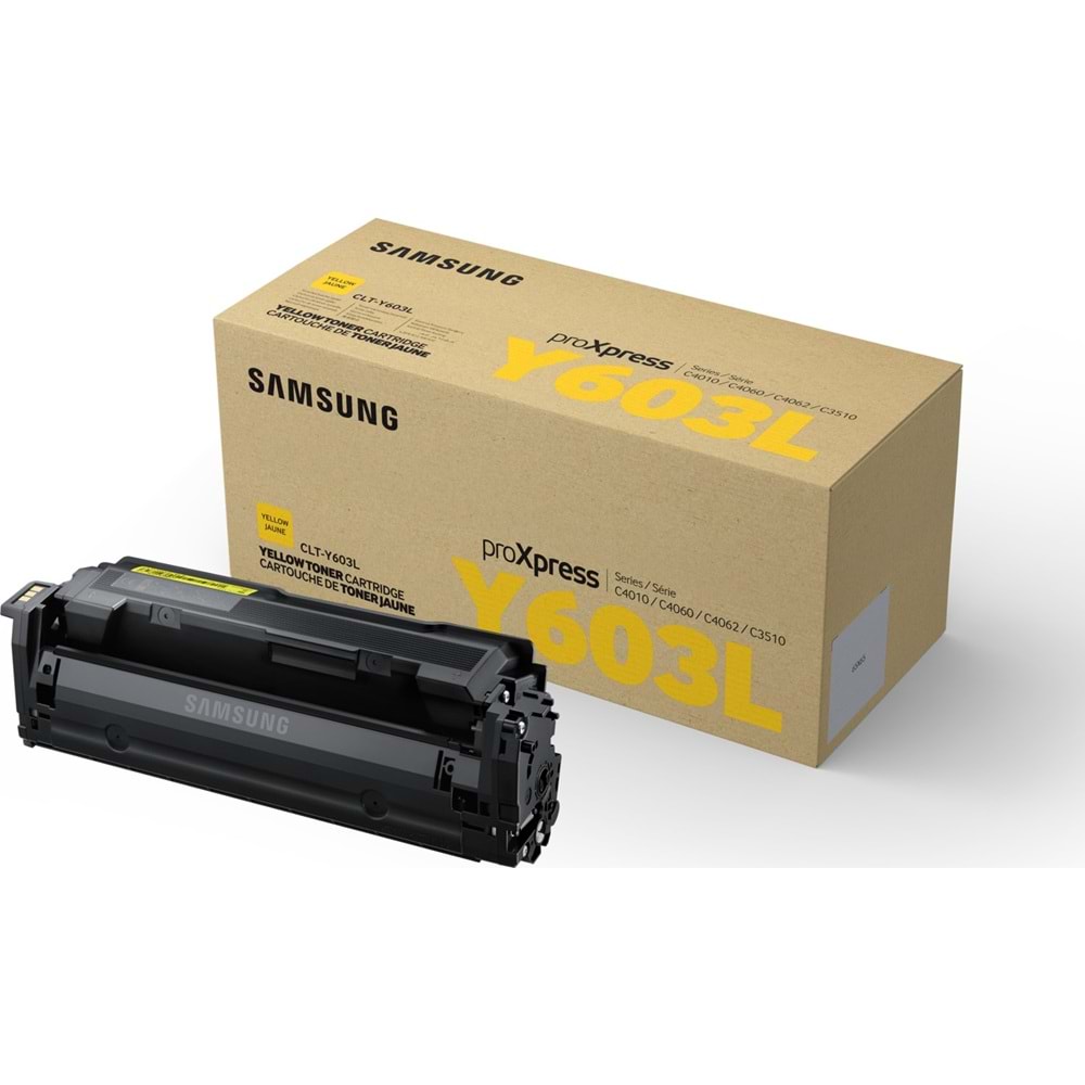 SAMSUNG CLT-Y603L C4010/4060 YÜKSEK KAPASİTELİ SARI TONER ORJİNAL 10.000 SAYFA SV253A