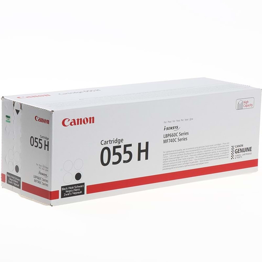 CANON CRG-055HBK LBP660/663/MF740/742 SİYAH TONER ORJİNAL 7.600 SAYFA 3020C002