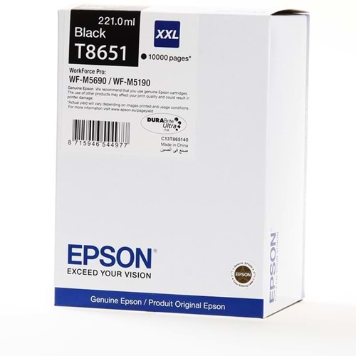 EPSON C13T865140 79XXL WF-M5190/5690 SİYAH KARTUŞ ORJİNAL 10.000 SAYFA