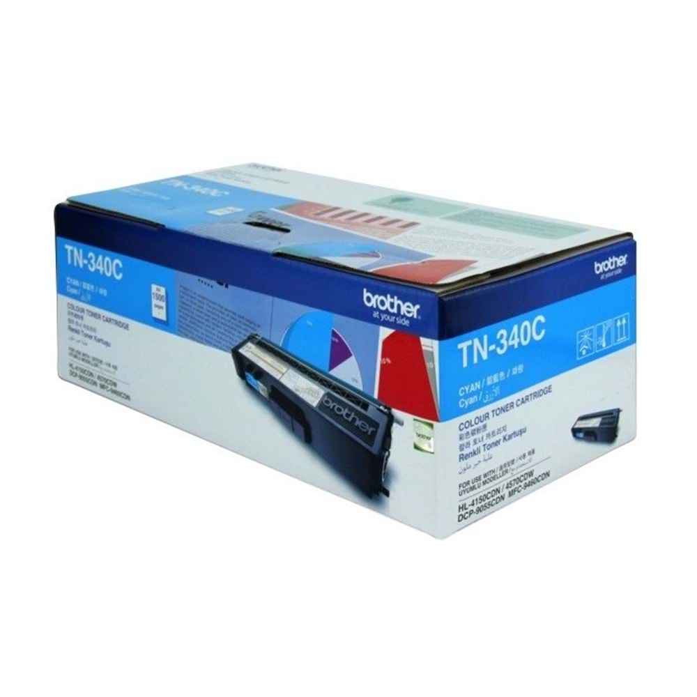 BROTHER TN-340C HL-4150/4570/9460/9970 MAVİ TONER ORJ. 1.5K