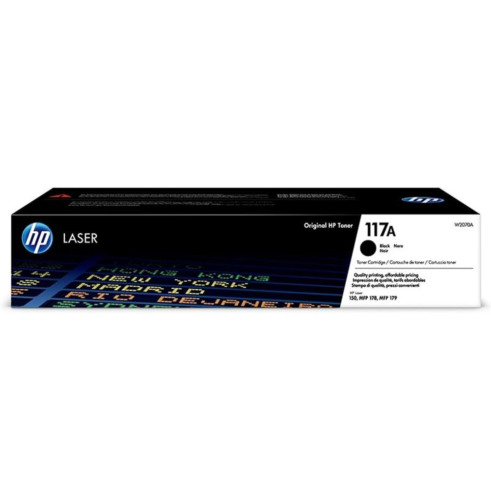 HP W2070A (117A) 150/178/179 SİYAH TONER ORJİNAL 1.000 SAYFA