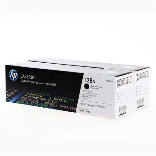 HP (128A) CE320AD COLOR LASERJET CM1415/CP1525 2 Lİ PAKET SİYAH TONER ORJİNAL 2.000 SAYFA